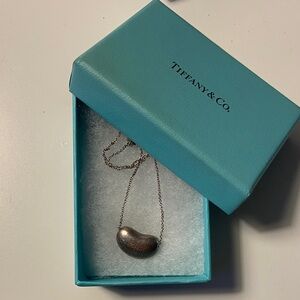 Tiffany & Co. Silver Bean Pendant Necklace